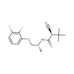 C[C@H](COc1cccc(F)c1F)NC(=O)[C@@H](C#N)C(C)(C)C ZINC000029344613