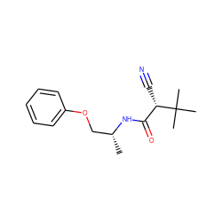 C[C@H](COc1ccccc1)NC(=O)[C@H](C#N)C(C)(C)C ZINC000029339374