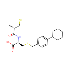 C[C@H](CS)C(=O)N[C@@H](CSCc1ccc(C2CCCCC2)cc1)C(=O)O ZINC000001903256