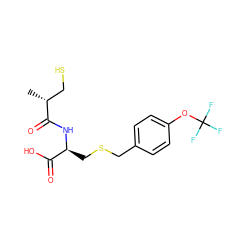 C[C@H](CS)C(=O)N[C@@H](CSCc1ccc(OC(F)(F)F)cc1)C(=O)O ZINC000040379669