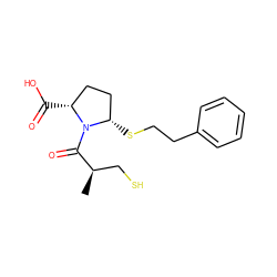 C[C@H](CS)C(=O)N1[C@@H](SCCc2ccccc2)CC[C@H]1C(=O)O ZINC000040973974