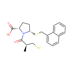 C[C@H](CS)C(=O)N1[C@@H](SCc2cccc3ccccc23)CC[C@H]1C(=O)O ZINC000040979133