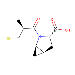 C[C@H](CS)C(=O)N1[C@H](C(=O)O)C[C@H]2C[C@H]21 ZINC000026266257