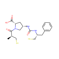 C[C@H](CS)C(=O)N1C[C@@H](NC(=O)N[C@@H](CS)Cc2ccccc2)C[C@H]1C(=O)O ZINC000026642957