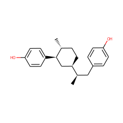 C[C@H](Cc1ccc(O)cc1)[C@@H]1CC[C@@H](C)[C@H](c2ccc(O)cc2)C1 ZINC000001694898