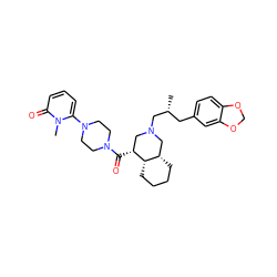 C[C@H](Cc1ccc2c(c1)OCO2)CN1C[C@@H](C(=O)N2CCN(c3cccc(=O)n3C)CC2)[C@H]2CCCC[C@H]2C1 ZINC000049090042