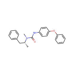 C[C@H](Cc1ccccc1)N(C)C(=O)Nc1ccc(Oc2ccccc2)cc1 ZINC000013863311