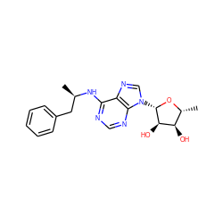 C[C@H](Cc1ccccc1)Nc1ncnc2c1ncn2[C@@H]1O[C@H](C)[C@@H](O)[C@H]1O ZINC000012405902