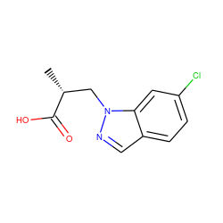 C[C@H](Cn1ncc2ccc(Cl)cc21)C(=O)O ZINC001772622081