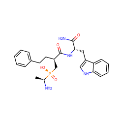 C[C@H](N)[P@](=O)(O)C[C@@H](CCc1ccccc1)C(=O)N[C@@H](Cc1c[nH]c2ccccc12)C(N)=O ZINC000028974252