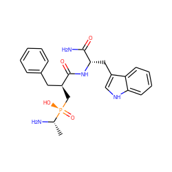 C[C@H](N)[P@](=O)(O)C[C@@H](Cc1ccccc1)C(=O)N[C@@H](Cc1c[nH]c2ccccc12)C(N)=O ZINC000028974233