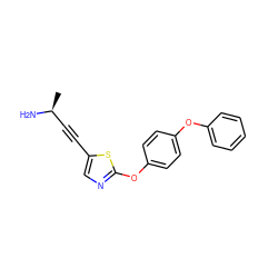 C[C@H](N)C#Cc1cnc(Oc2ccc(Oc3ccccc3)cc2)s1 ZINC000053151249