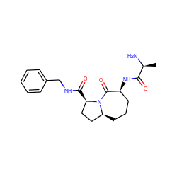 C[C@H](N)C(=O)N[C@H]1CCC[C@H]2CC[C@@H](C(=O)NCc3ccccc3)N2C1=O ZINC000040379922