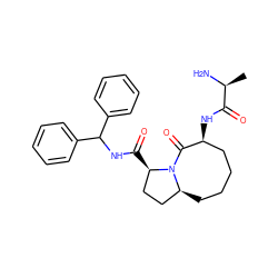 C[C@H](N)C(=O)N[C@H]1CCCC[C@H]2CC[C@@H](C(=O)NC(c3ccccc3)c3ccccc3)N2C1=O ZINC000040423484