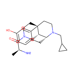 C[C@H](N)C(=O)N1CC[C@]23CCN(CC4CC4)[C@H](Cc4ccc(O)cc42)[C@@H]3C1 ZINC000169711849