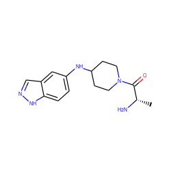 C[C@H](N)C(=O)N1CCC(Nc2ccc3[nH]ncc3c2)CC1 ZINC000028891716