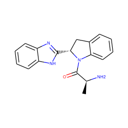 C[C@H](N)C(=O)N1c2ccccc2C[C@H]1c1nc2ccccc2[nH]1 ZINC000013588045