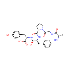 C[C@H](N)C(=O)NCC(=O)N1CCC[C@H]1C(=O)N[C@@H](Cc1ccccc1)C(=O)N[C@@H](Cc1ccc(O)cc1)C(=O)O ZINC000028458959