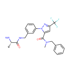 C[C@H](N)C(=O)NCc1cccc(-n2nc(C(F)(F)F)cc2C(=O)N(C)Cc2ccccc2)c1 ZINC000040917701