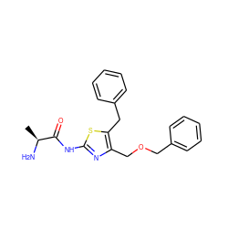 C[C@H](N)C(=O)Nc1nc(COCc2ccccc2)c(Cc2ccccc2)s1 ZINC000014951984