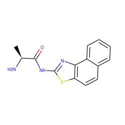 C[C@H](N)C(=O)Nc1nc2c(ccc3ccccc32)s1 ZINC000014952006