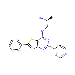 C[C@H](N)CNc1nc(-c2ccncc2)nc2cc(-c3ccccc3)sc12 ZINC000223668439