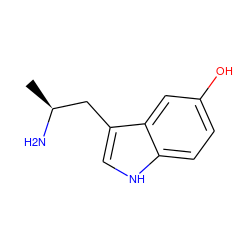 C[C@H](N)Cc1c[nH]c2ccc(O)cc12 ZINC000002012156