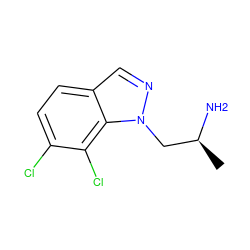 C[C@H](N)Cn1ncc2ccc(Cl)c(Cl)c21 ZINC000029124741