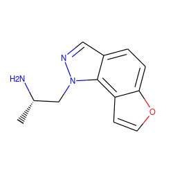 C[C@H](N)Cn1ncc2ccc3occc3c21 ZINC000029124744