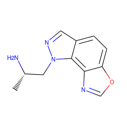 C[C@H](N)Cn1ncc2ccc3ocnc3c21 ZINC000029124692