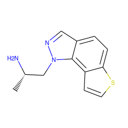 C[C@H](N)Cn1ncc2ccc3sccc3c21 ZINC000029124743