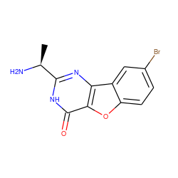 C[C@H](N)c1nc2c(oc3ccc(Br)cc32)c(=O)[nH]1 ZINC000084669850