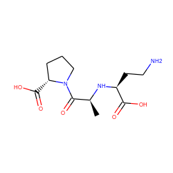 C[C@H](N[C@@H](CCN)C(=O)O)C(=O)N1CCC[C@H]1C(=O)O ZINC000013599928