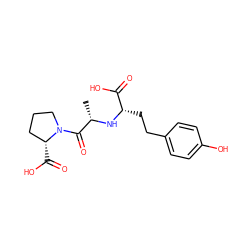 C[C@H](N[C@@H](CCc1ccc(O)cc1)C(=O)O)C(=O)N1CCC[C@H]1C(=O)O ZINC000003814183