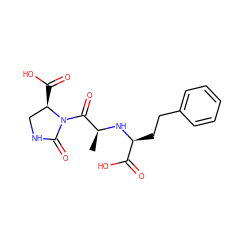 C[C@H](N[C@@H](CCc1ccccc1)C(=O)O)C(=O)N1C(=O)NC[C@H]1C(=O)O ZINC000026752023