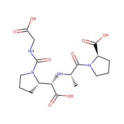 C[C@H](N[C@H](C(=O)O)[C@@H]1CCCN1C(=O)NCC(=O)O)C(=O)N1CCC[C@@H]1C(=O)O ZINC000027519098