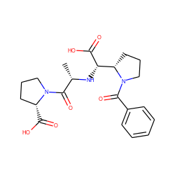 C[C@H](N[C@H](C(=O)O)[C@@H]1CCCN1C(=O)c1ccccc1)C(=O)N1CCC[C@H]1C(=O)O ZINC000003814182