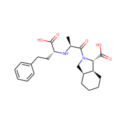 C[C@H](N[C@H](CCc1ccccc1)C(=O)O)C(=O)N1C[C@@H]2CCCC[C@@H]2[C@H]1C(=O)O ZINC000013599912