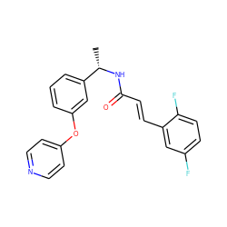 C[C@H](NC(=O)/C=C/c1cc(F)ccc1F)c1cccc(Oc2ccncc2)c1 ZINC000003960008