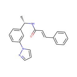 C[C@H](NC(=O)/C=C/c1ccccc1)c1cccc(-n2cccn2)c1 ZINC000003959971