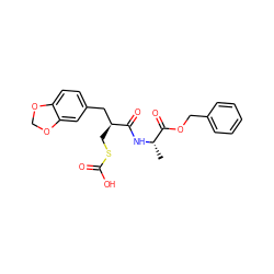 C[C@H](NC(=O)[C@@H](CSC(=O)O)Cc1ccc2c(c1)OCO2)C(=O)OCc1ccccc1 ZINC000027076982