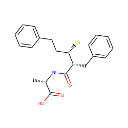 C[C@H](NC(=O)[C@@H](Cc1ccccc1)[C@@H](S)CCc1ccccc1)C(=O)O ZINC000013737333