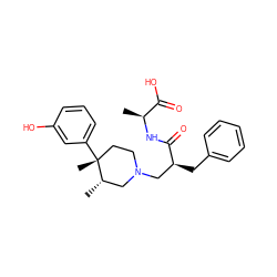 C[C@H](NC(=O)[C@@H](Cc1ccccc1)CN1CC[C@@](C)(c2cccc(O)c2)[C@@H](C)C1)C(=O)O ZINC000029126385