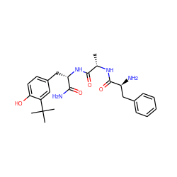 C[C@H](NC(=O)[C@@H](N)Cc1ccccc1)C(=O)N[C@@H](Cc1ccc(O)c(C(C)(C)C)c1)C(N)=O ZINC000040976204