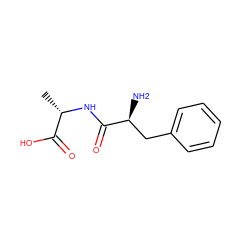 C[C@H](NC(=O)[C@@H](N)Cc1ccccc1)C(=O)O ZINC000001605731