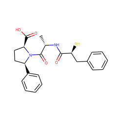 C[C@H](NC(=O)[C@@H](S)Cc1ccccc1)C(=O)N1[C@H](C(=O)O)CC[C@@H]1c1ccccc1 ZINC000013756700