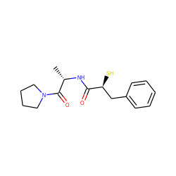 C[C@H](NC(=O)[C@@H](S)Cc1ccccc1)C(=O)N1CCCC1 ZINC000013747308