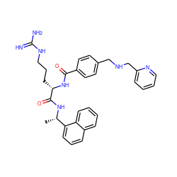 C[C@H](NC(=O)[C@H](CCCNC(=N)N)NC(=O)c1ccc(CNCc2ccccn2)cc1)c1cccc2ccccc12 ZINC000003955298