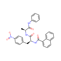 C[C@H](NC(=O)[C@H](Cc1ccc([N+](=O)[O-])cc1)NC(=O)c1cccc2ccccc12)C(=O)Nc1ccccc1 ZINC000001548900