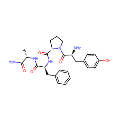 C[C@H](NC(=O)[C@H](Cc1ccccc1)NC(=O)[C@@H]1CCCN1C(=O)[C@@H](N)Cc1ccc(O)cc1)C(N)=O ZINC000013478590